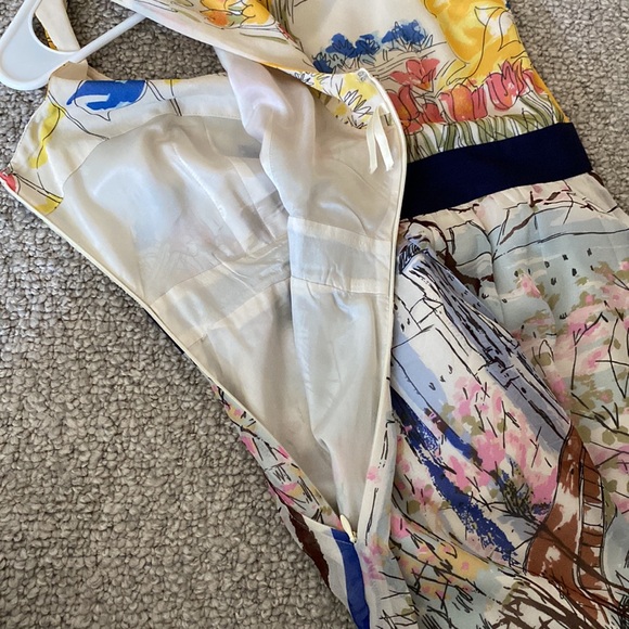 Anthropologie We Love Vera NYC Watercolor 100% Silk Sleeveless Dress Size 2 - Picture 11 of 15